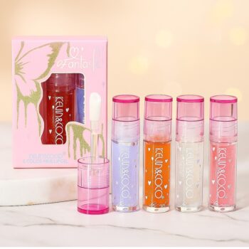 Présentoir de 12 (3,20€ le Set) : Set de 3 Gloss Huiles pour lèvres FANTASTIC – Kevin & Coco