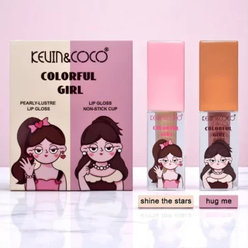 Présentoir de 12 (2,45€ le Set) : Set 2 Gloss pour lèvres COLORFUL GIRL – Kevin & Coco – Image 3