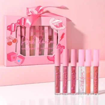 Présentoir de 6 (4,05€ le Set) : Set 6 Gloss pour lèvres PINK DENIM – Kevin & Coco – Image 3
