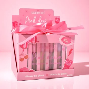 Présentoir de 6 (4,05€ le Set) : Set 6 Gloss pour lèvres PINK DENIM – Kevin & Coco – Image 2