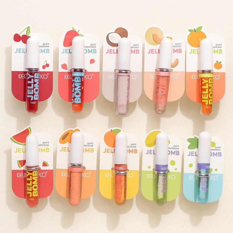 Présentoir de 20 (1,37€ Pièce) : Gloss pour lèvres fruité – Kevin & Coco