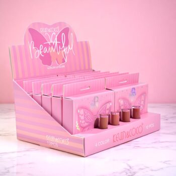 Présentoir de 12 (3,20€ le Set) : Set de 4 Gloss pour lèvres BEAUTIFUL – Kevin & Coco – Image 2