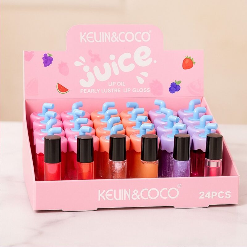 Présentoir de 24 (1,52€ Pièce) : Gloss pour lèvres JUICE PEARLY LUSTRE – Kevin & Coco