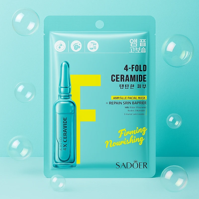 Lot de 6 (0,70€ unité) : Masques Visage Quadruple Céramide en Ampoule – SADOER