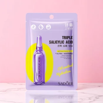 Lot de 6 (0,70€ unité) : Masques Visage à l’Acide Salicylique en Ampoule – Sadoer – Image 2