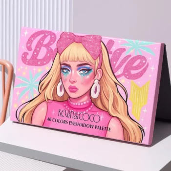 Lot de 4 (5,25€ Pièce) : PALETTE D’OMBRES À PAUPIÈRES 40 COULEURS – GLITTER STAR PINK – KEVIN & COCO