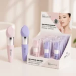 Lot de 24 (soit 3,26€ Pièce) : Éponge de Maquillage Biseautée avec manche Pastel - IDC INSTITUTE