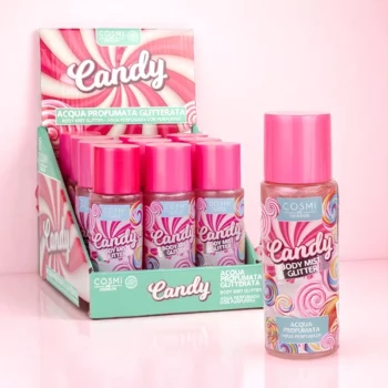 Présentoir de 12 (soit 1,90€ pièce) : Brumes Corporelles Pailletées "CANDY" – COSMI Milano – Image 2