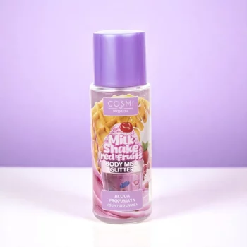 Présentoir de 12 (soit 2,05€ pièce) : Brumes Corporelles Pailletées "MILKSHAKE FRUITS ROUGES" – COSMI Milano – Image 3