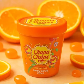 Lot de 6 (3,90€ Pièce) : Gommages Corps Chupa Chups Orange Pop 220ml