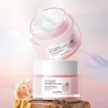 Lot de 5 (3,10€ Pièce) :  Crème Visage Raffermissante aux Sels Roses – PINK SALT – SADOER – Image 2