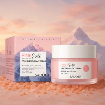 Lot de 5 (3,10€ Pièce) :  Crème Visage Raffermissante aux Sels Roses – PINK SALT – SADOER