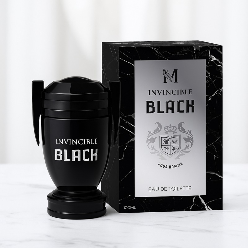 Lot de 5 (4,70€ Pièce) : Eau de Toilette Homme INVINCIBLE BLACK 100ml - Mirage
