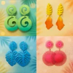 Lot de 12 (2,30€ Pièce) : Boucles d'Oreilles Fantaisies Couleurs Vives