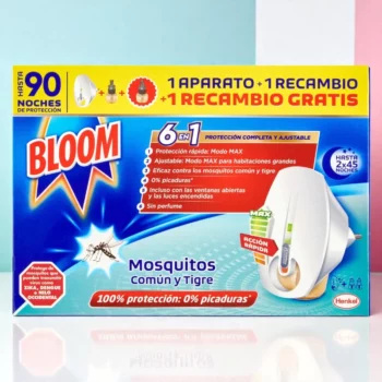 Lot de 6 (7,50€ unité) : Appareil Électrique Anti-Moustiques 6 EN 1 + 2 Recharges  – BLOOM – Image 3