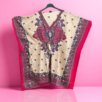 Lot de 6 Couleurs mélangées (1,80€ Pièce) : Tunique style CAFTAN Motif Paisley Couleurs Aléatoires MADE IN INDIA – Image 3
