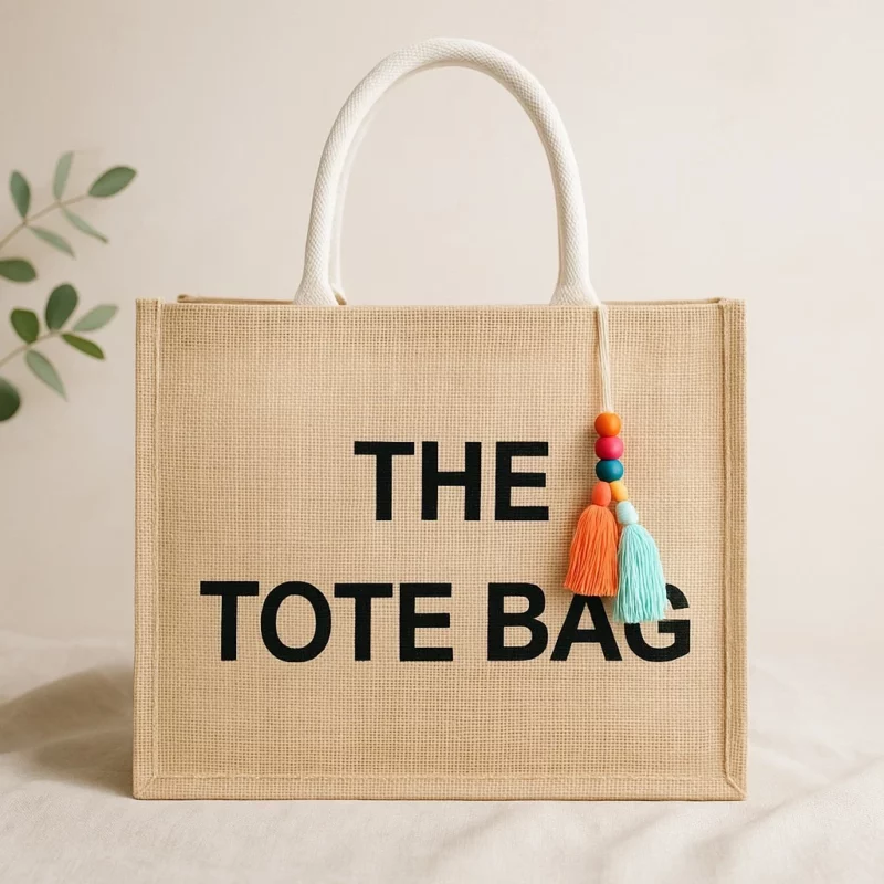 Sac à Main en Toile Beige – THE TOTE BAG