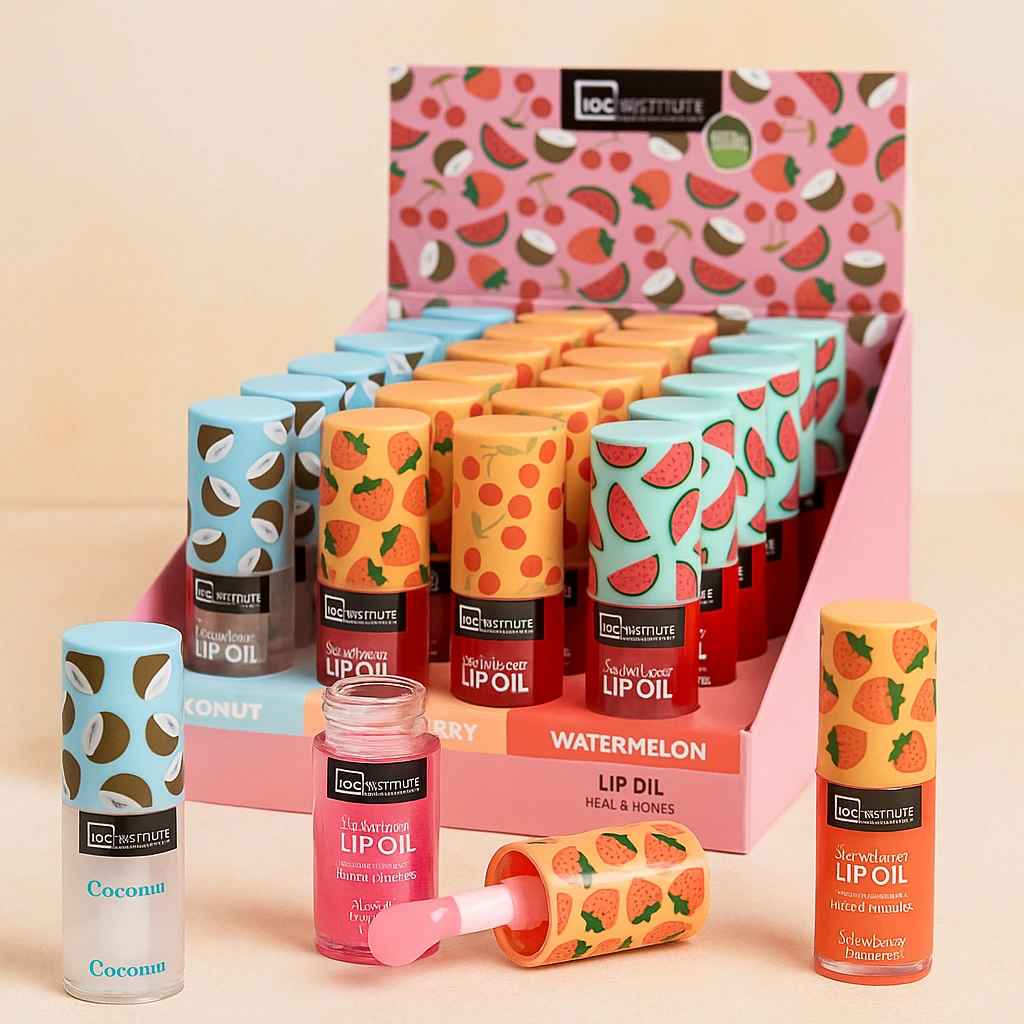 soisn idc grossiste Présentoir de 20 (2€ Pièce) : Huiles à Lèvres SKIN FOOD FRESH LIPS – IDC Institute – Image 1