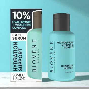 Lot de 12 (2.67€ Pièce) : Sérum pour Visage HYDRATION SUPPORT 10% Hyaluronic & Vitamin B5 Complex 30ml – Biovène Barcelona – Image 2