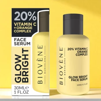 Lot de 12 (2.67€ Pièce) : Sérum pour Visage GLOW BRIGHT 20% Vitamine C & Orange Complex 30ml – Biovène Barcelona – Image 2