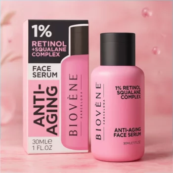 Lot de 6 (3.07€ Pièce) : Sérum pour Visage ANTI-AGING 1% Retinol & Squalane Complex 30ml – Biovène Barcelona