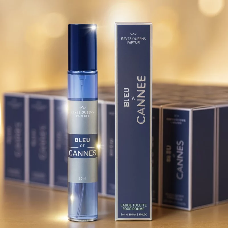 Présentoir de 20 (1,20€ pièce) : Eau de toilette générique Homme BLEU OF CANNES 33ml - Reyes Queens