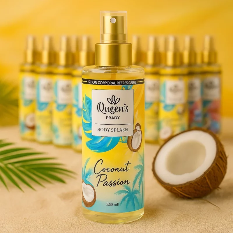 A Partir de 1,90€ Prix Dégressif : Brume corporelle rafraichissante "COCONUT PASSION" - Prady