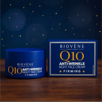 Lot de 12 (3,30€ Pièce) : Crème de Nuit Anti-Rides Q10 – Extra Fermeté – Biovène Barcelona