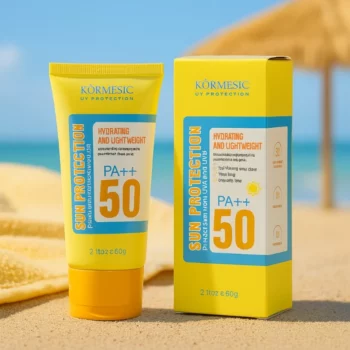 Lot de 10 (2,60€ Pièce) : CRÈME SOLAIRE SPF 50++ HYDRATANTE ET LÉGÈRE – KORMESIC