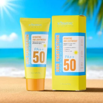Lot de 20 (2,40€ Pièce) : CRÈME SOLAIRE SPF 50++ HYDRATANTE ET LÉGÈRE – KORMESIC – Image 2