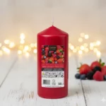 Lot de 12 Bougies (1,60€ Pièce) - Grande Bougie Fruits Rouges - 12cm X 5,70cm - 240grs