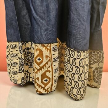 Lot de 2 (5,50€ Pièce) : Robe Mi-longue Blue Denim fluide & Motif Bohème - MADE IN INDIA – Image 3
