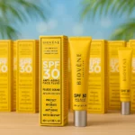 Lot de 12 (3,65€ Pièce) : Fluide Solaire Visage Anti-Âge SPF 30 – Biovène Barcelona