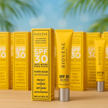 Lot de 6 : Fluide Solaire Visage Anti-Âge SPF 30 – Biovène Barcelona – Image 2