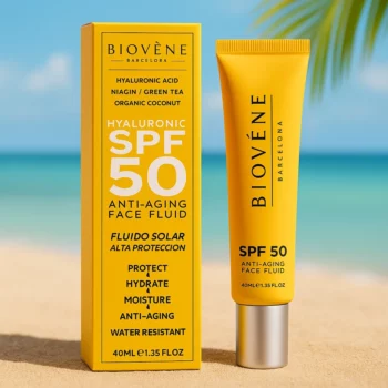 Lot de 6 (4,65€ Pièce) : Fluide Solaire Visage Anti-Âge SPF 50 – Biovène Barcelona