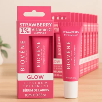 Lot de 12 : Sérum Lèvres à la Fraise – Vitamine C 1 % – Soin Éclat Hydratant