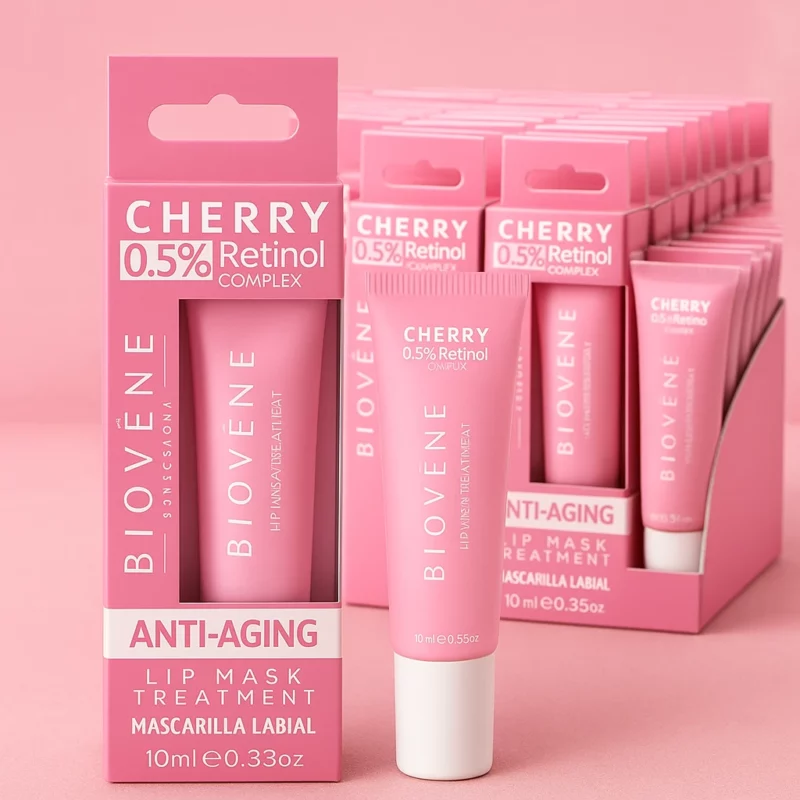 Lot de 12 (soit 2,20€ Pièce) : Masque à Lèvres Cerise au Rétinol 0,5 % – Soin Anti-Âge Nourrissant