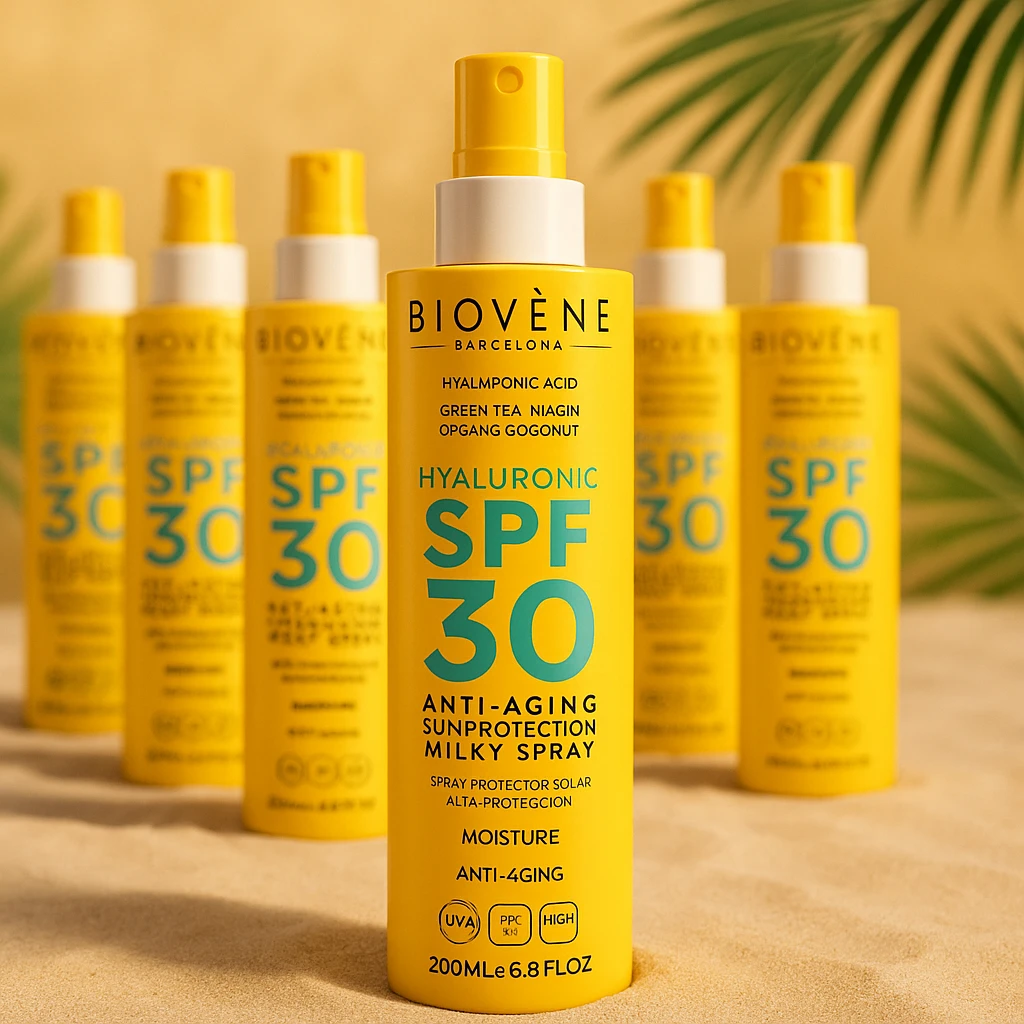 fournisseur de soins et creme spf protectrice soleil biovene (35) Lot de 12 : Spray Solaire Anti-Âge SPF 30 - Biovène Barcelona – 200 ml – Image 1