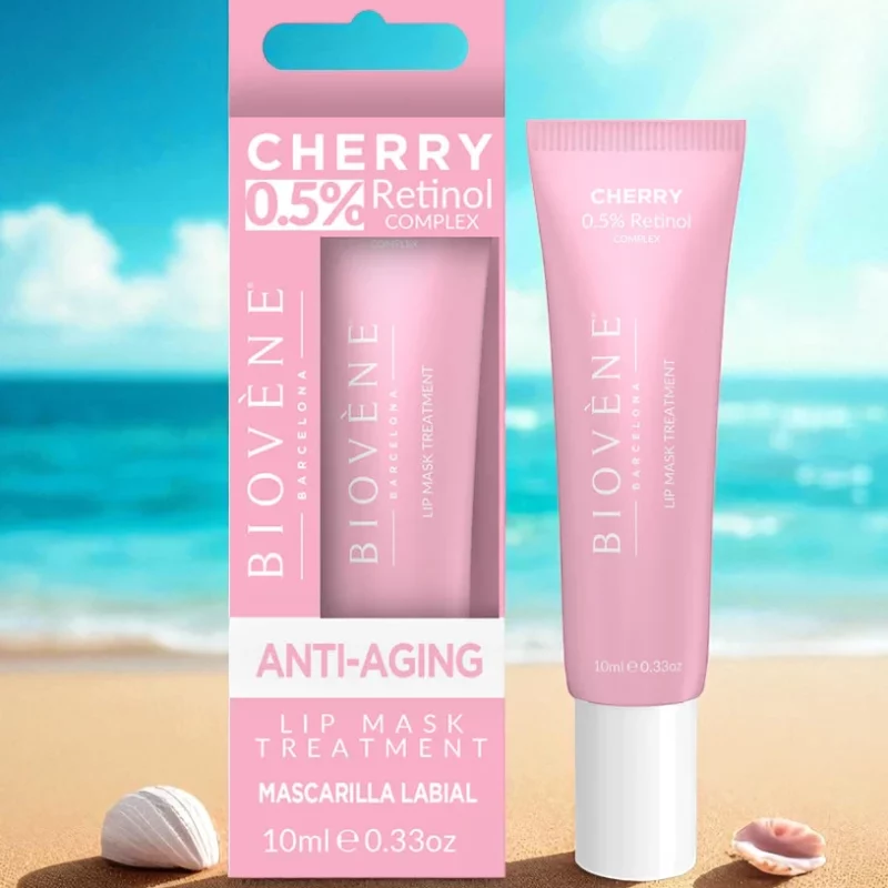 Lot de 6 (soit 2,61€ Pièce) : Masque à Lèvres Cerise au Rétinol 0,5 % – Soin Anti-Âge Nourrissant