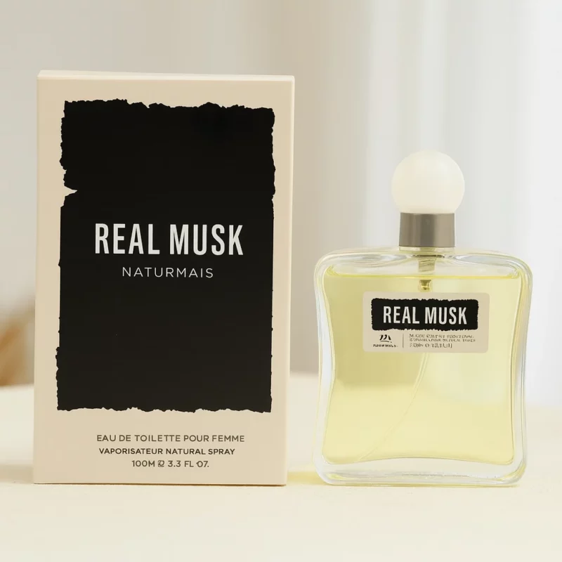 A Partir de 1,94€ Prix Dégressif :  Eau de Toilette Femme Real Musk – Naturmais – Fabriquée en Espagne