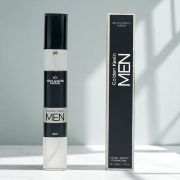 Présentoir de 20 (1,20€ pièce) : Eau de toilette générique Homme GOLDEN KEVIN MEN 33ml - Reyes Queens – Image 2