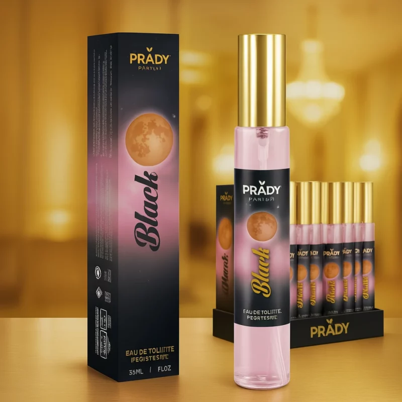 Lot de 4 (0,70€ Pièce) : Eau de toilette générique Black 33ml - Prady