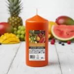 Lot de 12 Bougies (1,60€ Pièce) - Grande Bougie Fruits Tropicaux - 12cm X 5,70cm - 240grs