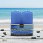 Lot de 12X2 Bougies (1,90€ les 2 Bougies) - Parfum Océan - 10cm X 4,70cm - 24H