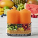 Lot de 12X2 Bougies (1,90€ les 2 Bougies) - Parfum Fruits Tropicaux - 10cm X 4,70cm - 24H