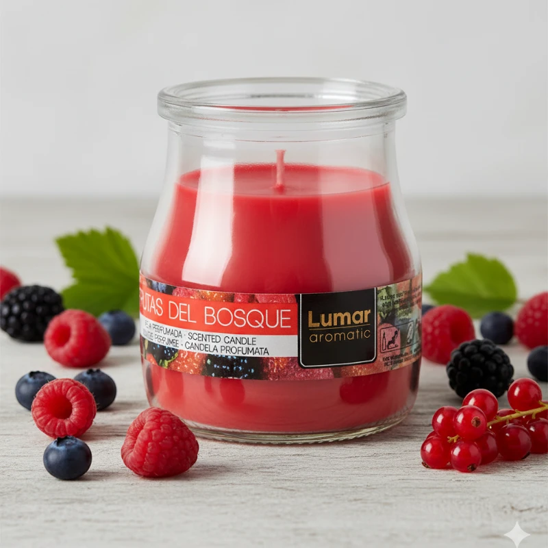 Pack de 12 (soit 1,25€ piéce) - Bougie parfum fruits rouges