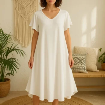 Lot de 5 (Soit 5.80€ Pièce) Mélange de Couleur de Robe Longue Coupe Large & Evasée - MADE IN ITALY – Image 5