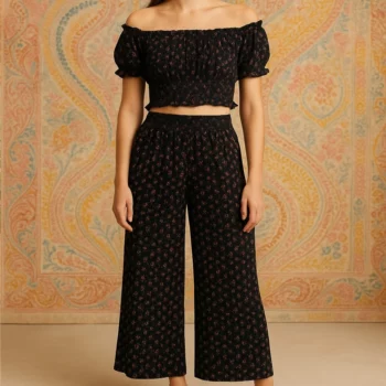 Lot de 12 (Soit 3,50€ Pièce)  : Ensembles Femme 2 Pièces – Haut Court & Pantalon Fluide – M/L et XL/2XL – Image 2