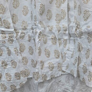 Lot de 5 (3,50€ Pièce) : Jupe longue Asymétrique Motif Végétal Bohème doré - MADE IN INDIA – Image 2