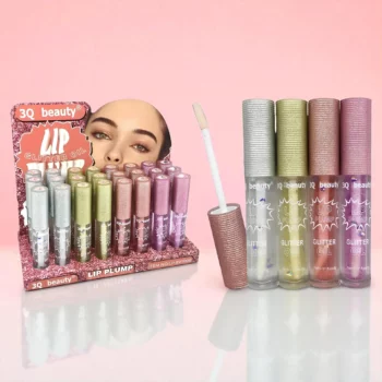 Présentoir de 24 (soit 0,85€ l'unité) LIP OIL GLITTER PLUMP – 3Q BEAUTY